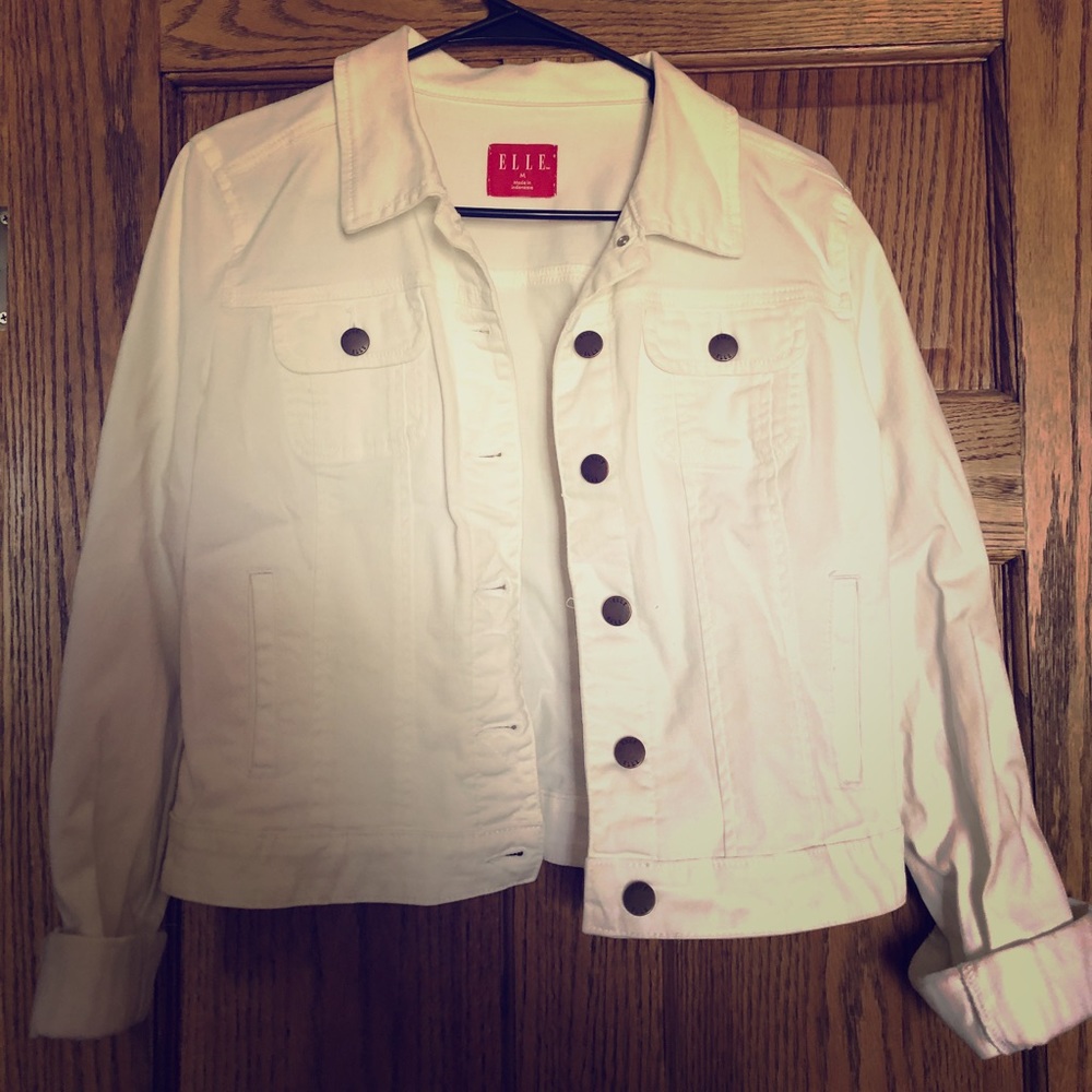 Elle Brand White Jean Jacket